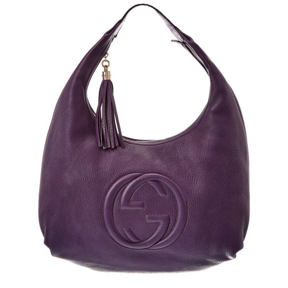 Gucci Purple Pebbled Calf Soho Bag (Authentic Pre-Loved)